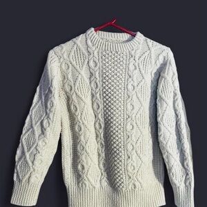 Vintage Cream Cable Knit Sweater